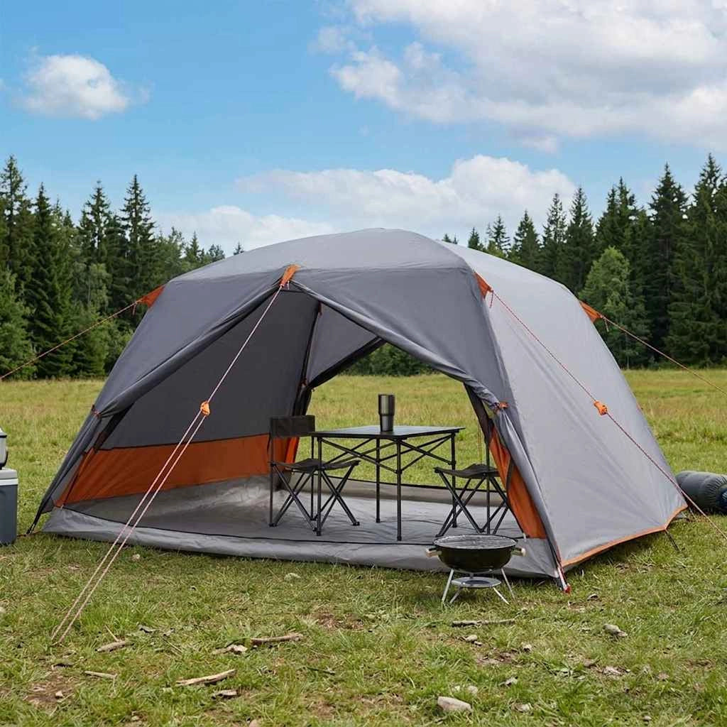 Tenda da backpacking 4 persona Grigio e arancione 42017414