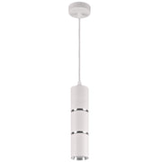 Lampada a sospensione tubo bianca GU10 Bamboo Polux