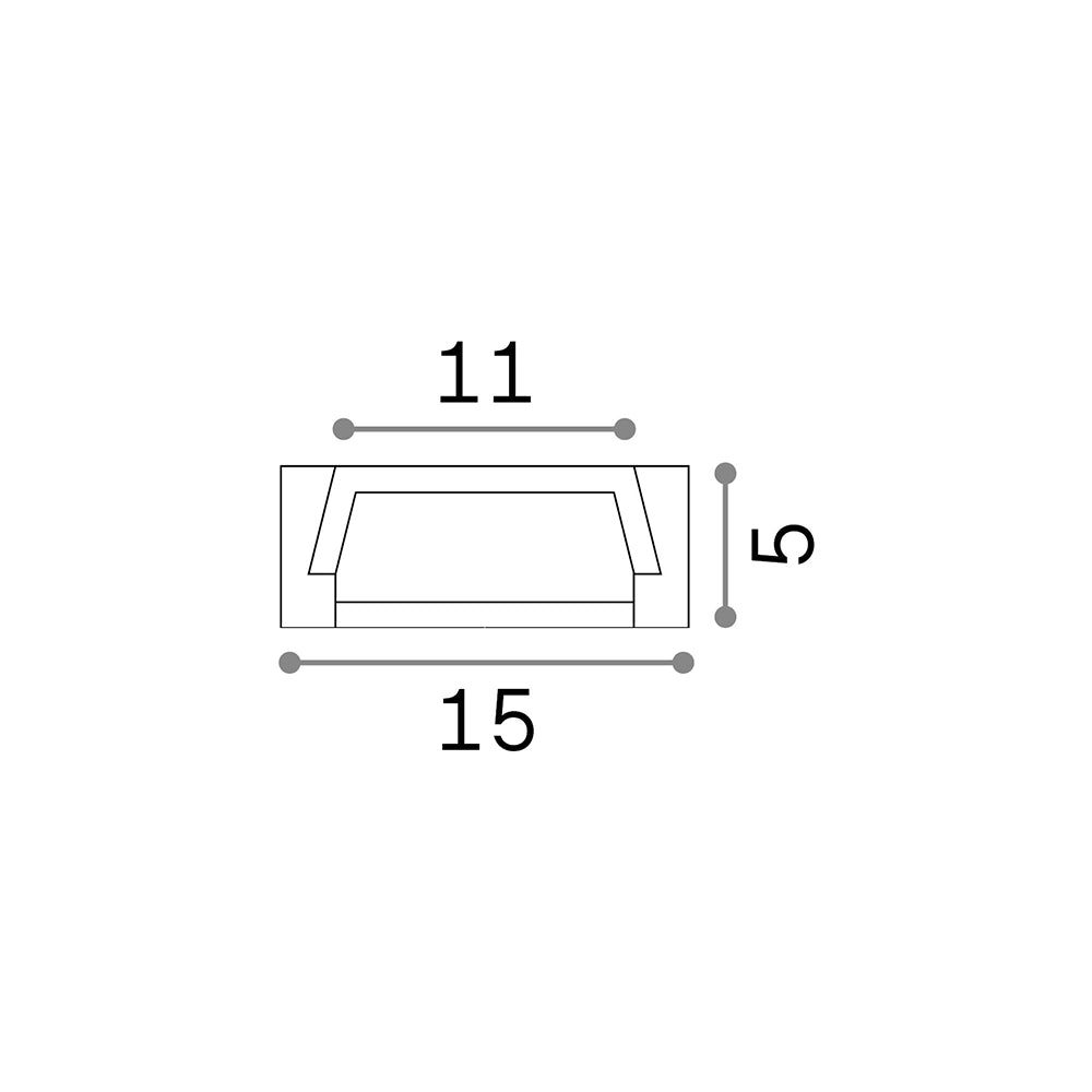 Profilo Slot Alluminio Cromo Sur D15X5 300Cm