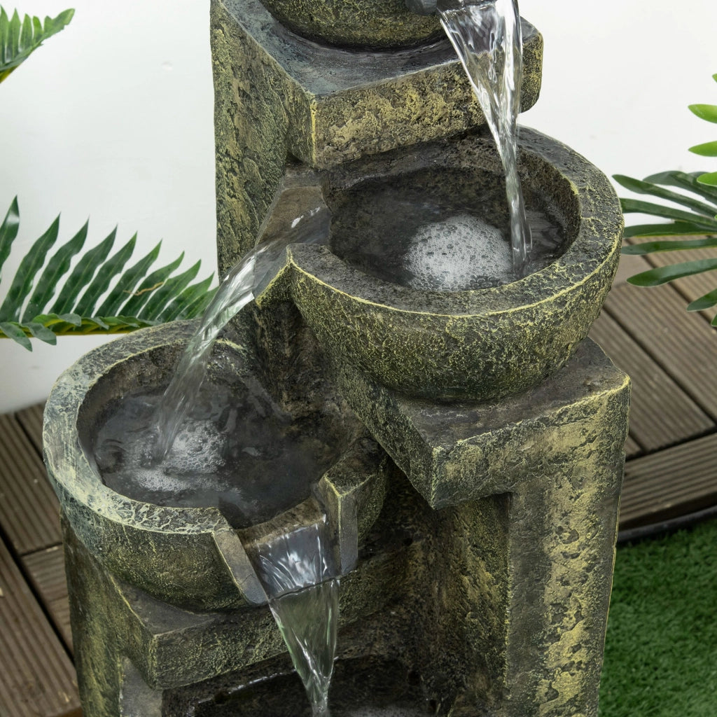Fontana a Cascata a 4 Livelli 5W ¨C Minimal ¨C Multicolore 25x24x60 cm