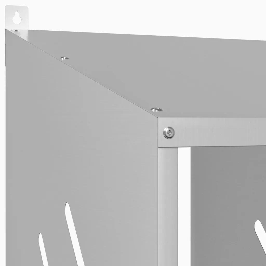 Nido per Polli con 4 Scomparti in Metallo Galvanizzato Argento 864344