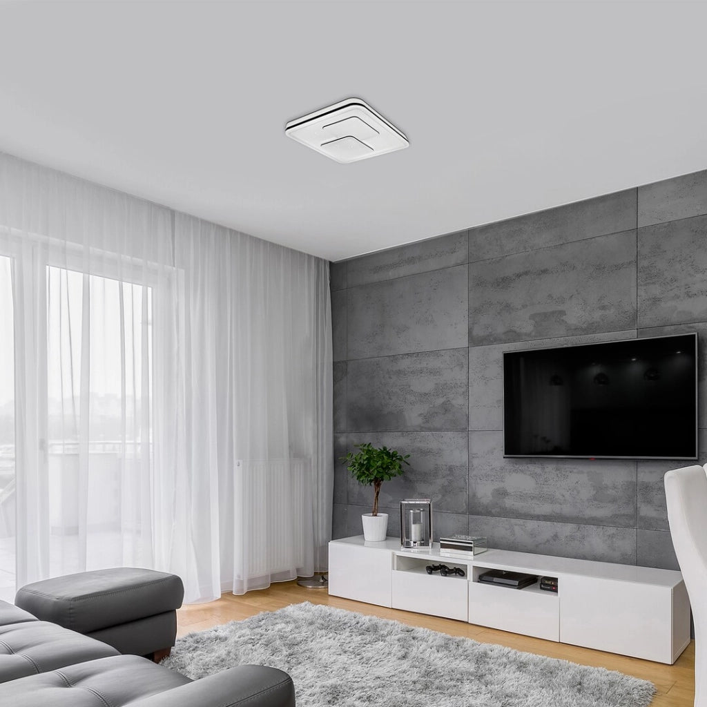 Plafoniera LED 40W 48,5cm nera effetto stelle Rabalux Hecate