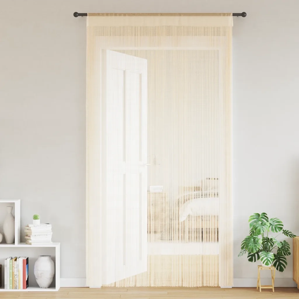 2 Pz Tende a Fili 100x250 cm Crema cod mxl 61175