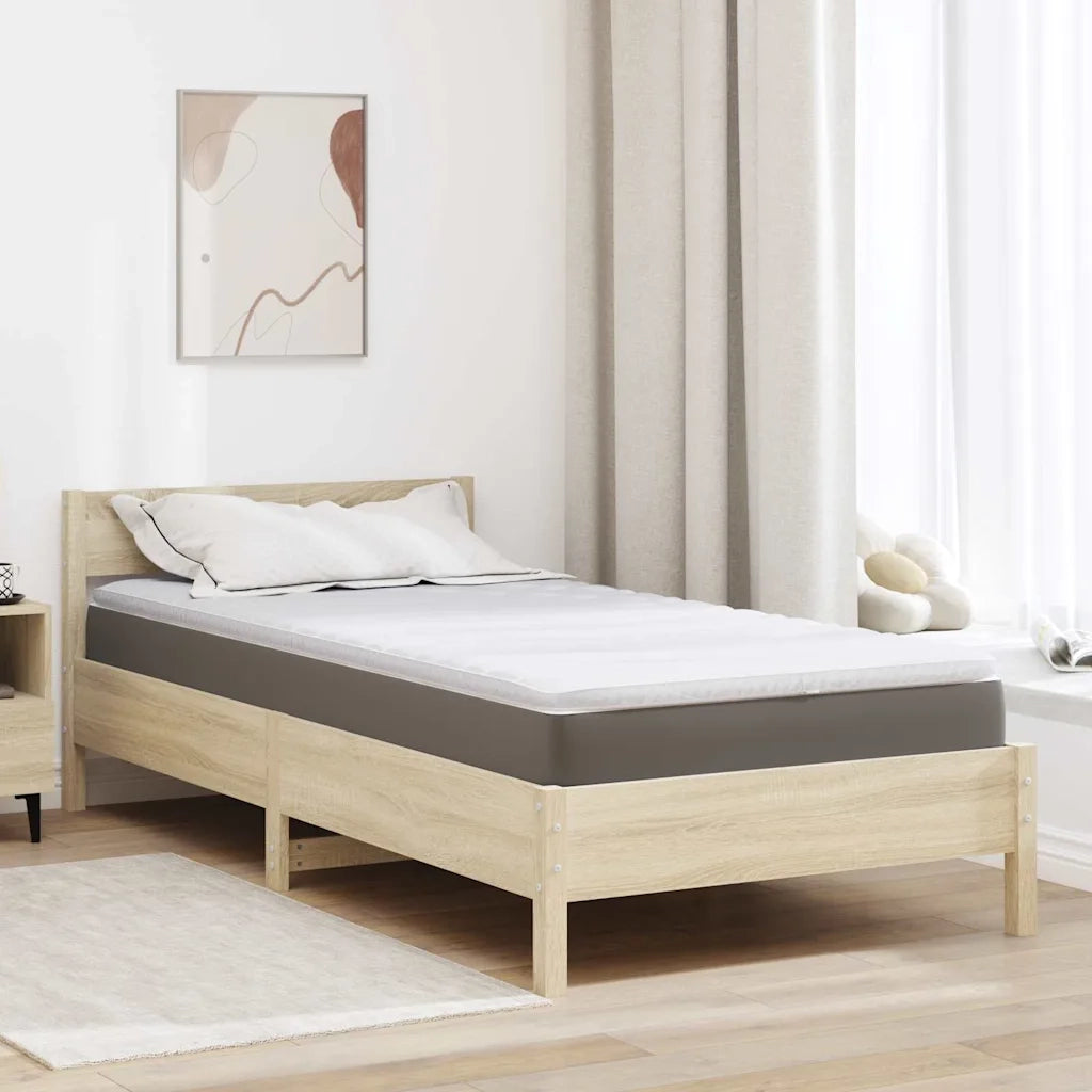 Topper per materasso Bianco 90 x 200 cm Tessuto a maglia 4106415