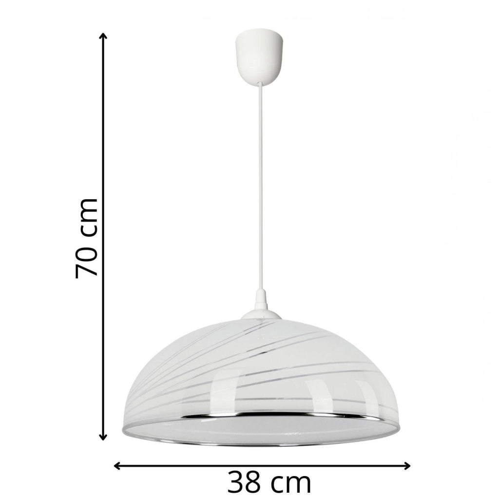 Lampada a sospensione Simi B Lampex bianca 70cm E27