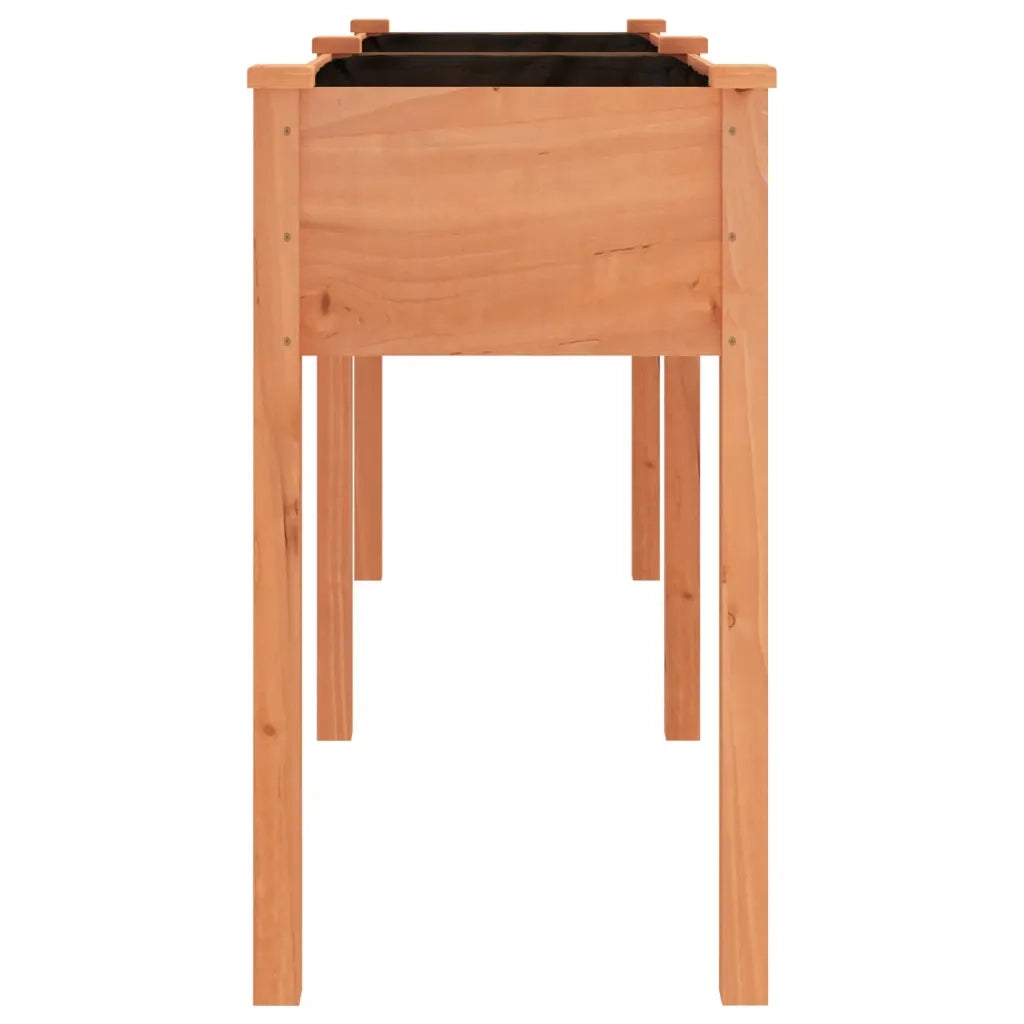 Fioriera con Fodera-Vaso-Contenitore per Piante Marrone 161x45x76cm Legno Massello di Abete