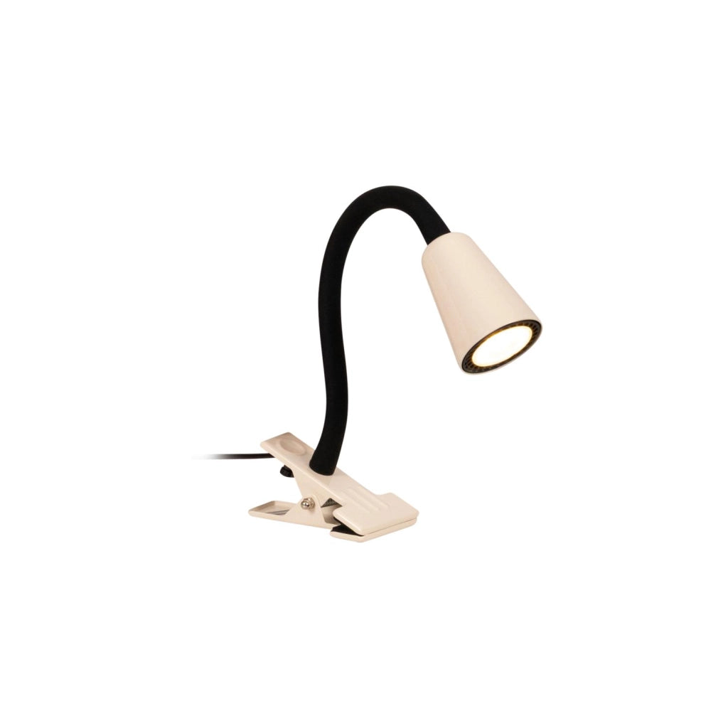 Lampada da scrivania a clip JASPER GU10 crema Lucide