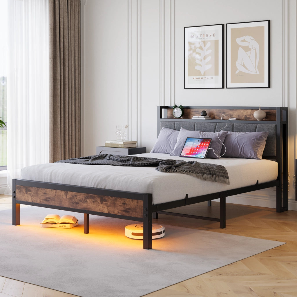 Letto intelligente - Xylo - 140x200 cm LED USB