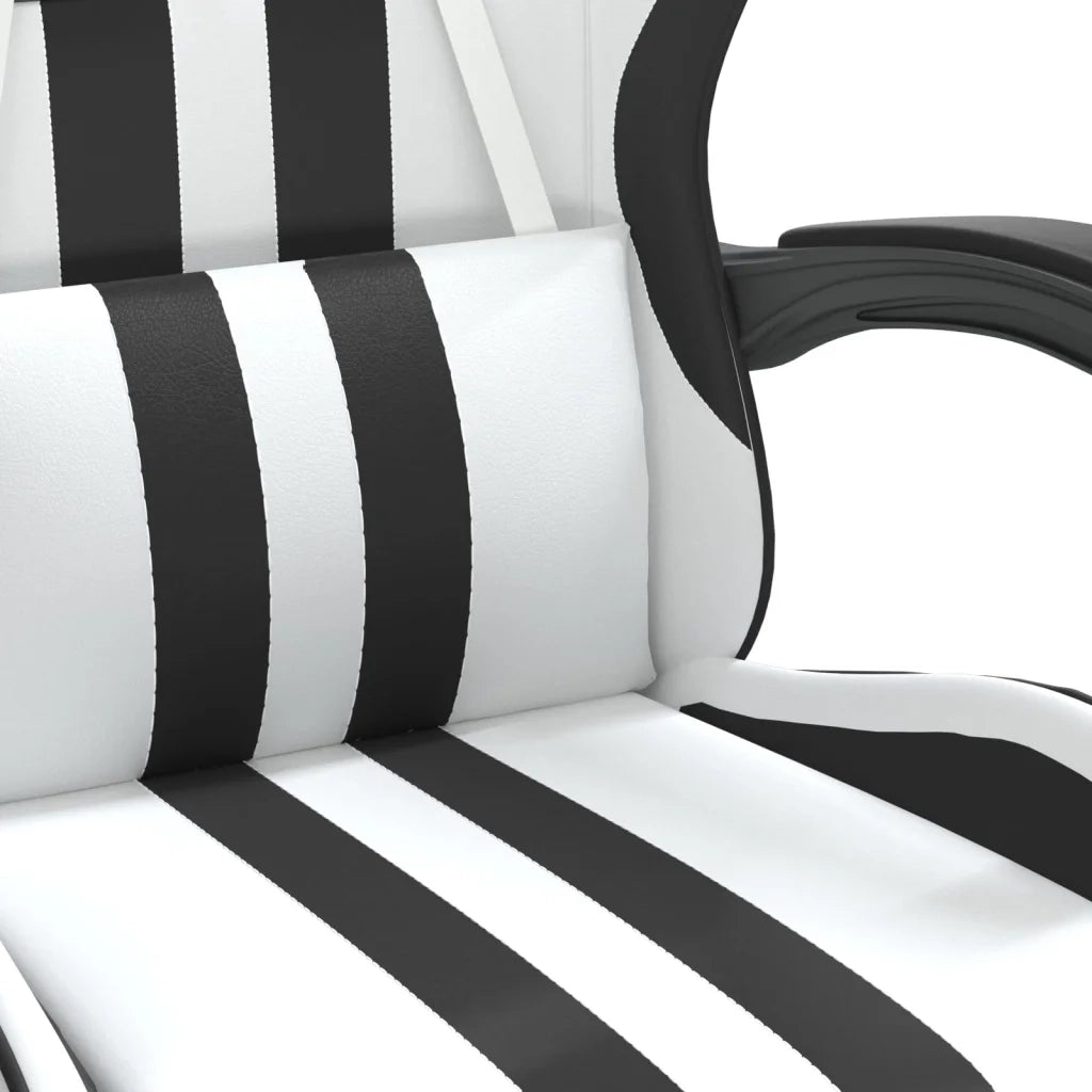 Sedia da Gaming Bianco e Nero in Similpelle 3143828