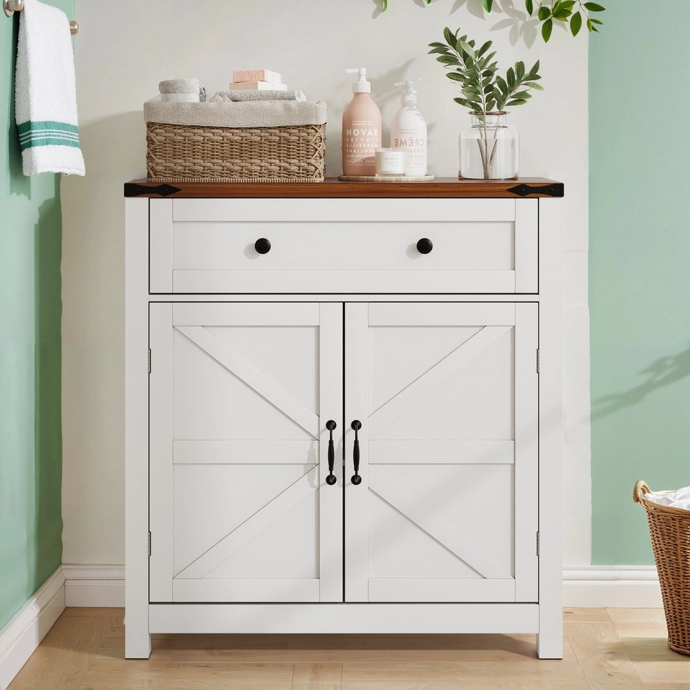 Consolle Portaoggetti ¨C MINIMAL ¨C Legno Bianco, Ripiani Regolabili, Cassetti