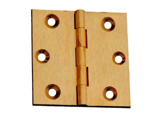 CERNIERE OTTONE FRESATE PIANE- - mm.40x40 - 24 pezzi