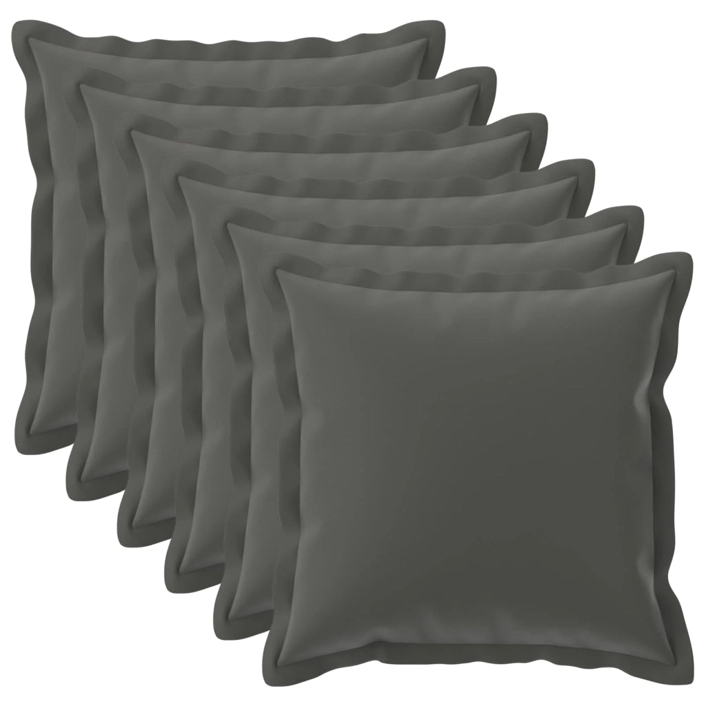 Federa 6 pcs HOUTEN Antracite 65 x 65 cm Poliestere 921098