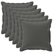 Federa 6 pcs HOUTEN Antracite 65 x 65 cm Poliestere 921098