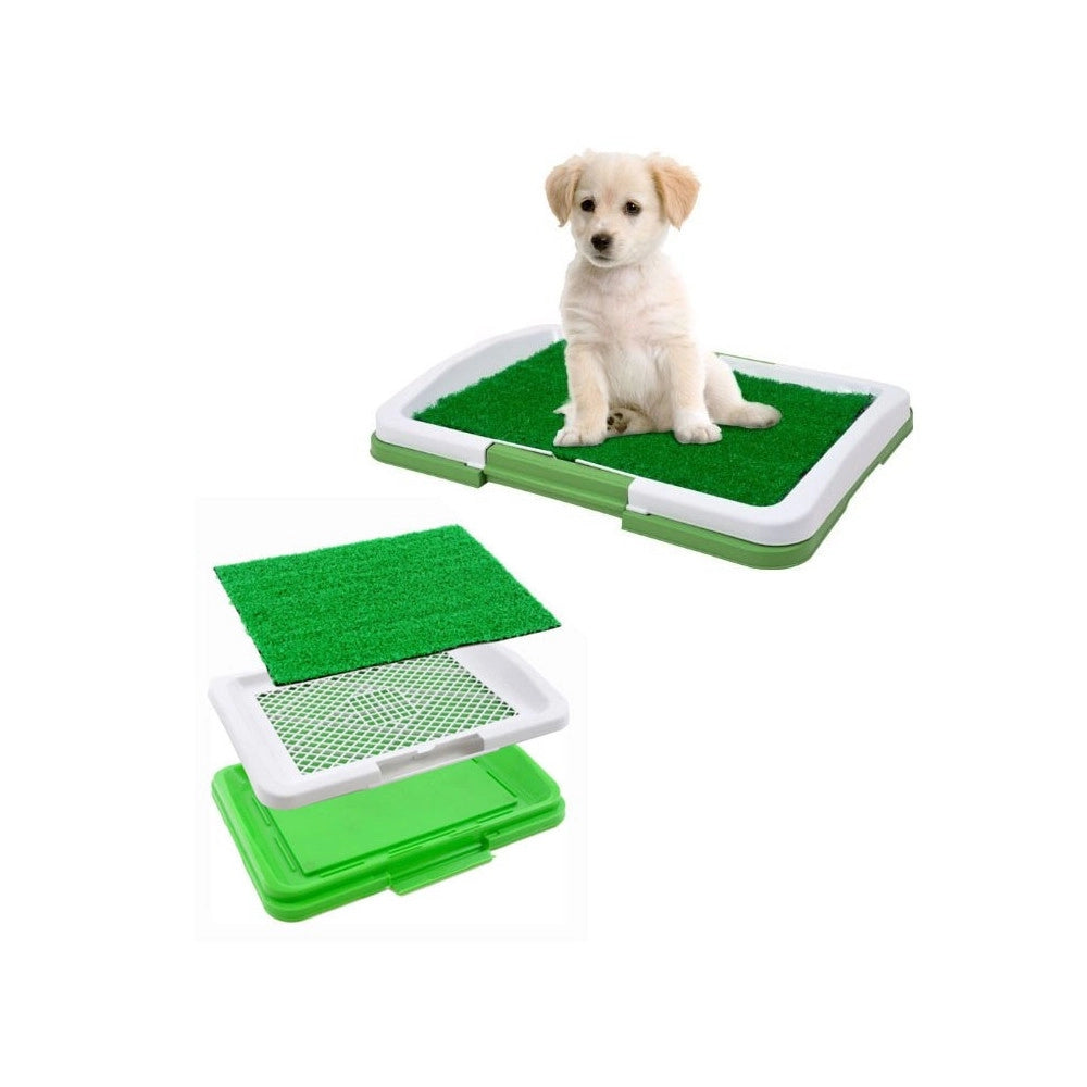 Trade Shop - Lettiera Maxi Per Cucciolo Cane Erba Wc Panno Assorbente Potty Cuccioli Casa -