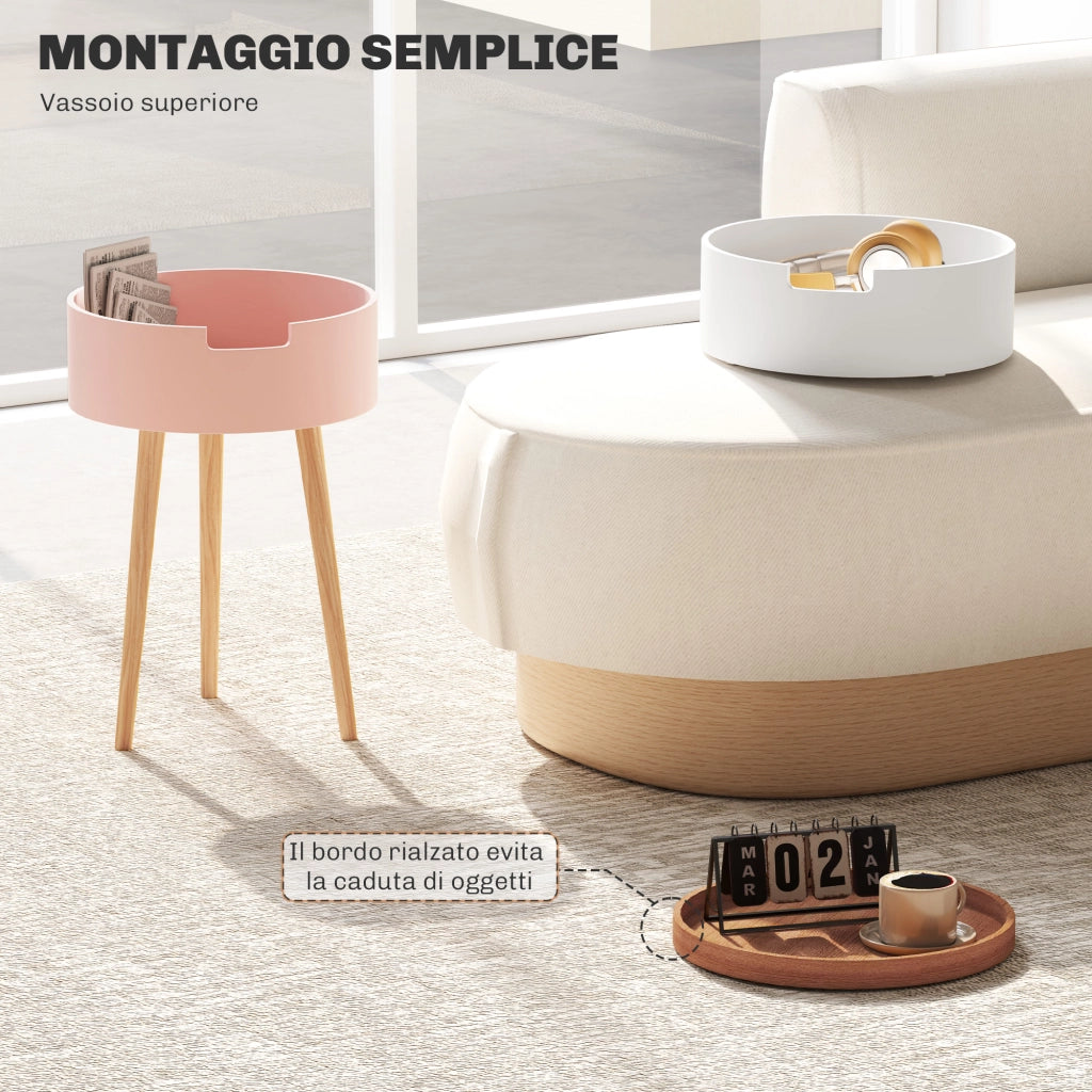 Tavolino da caff¨¨ a 3 livelli con vani ¨C Minimal ¨C Multicolore