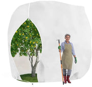 Protezione invernale per piante, calotta di protezione contro il gelo, contenitore per piante da esterno con corda per trasporto, protezione invernale per piante riciclabile, permeabile, resistente alle scalfitture, 250x360 cm (bianco)