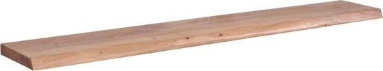 Pannello da parete - Legno di acacia massello con bordo in legno - Pannello da parete in stile design fluttuante - Pannello da parete in legno naturale - Pannello da appendere in stile rurale - 160 cm