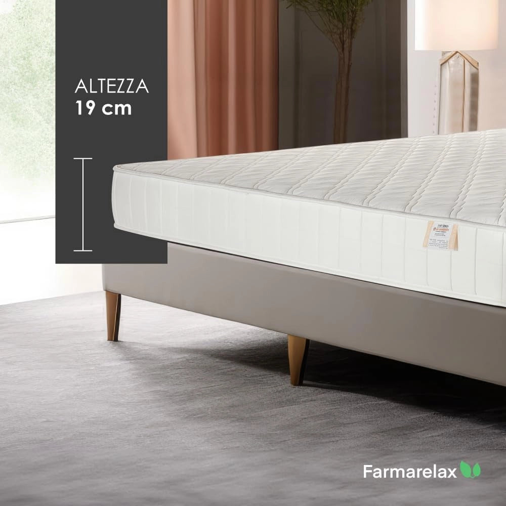 Materasso in Eliocell firm 120x190 h19 cm ortopedico e anatomico spedito sottovuoto Farmarelax