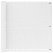 Schermo da balcone-Pannello per balcone Bianco 75 x 1000 cm HDPE e alluminio
