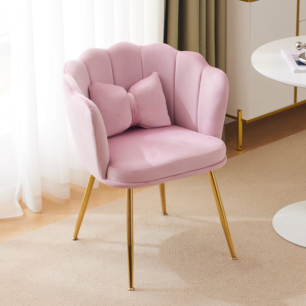 POLTRONA DA SALOTTO 62x54x43 cm Velluto Rosa
