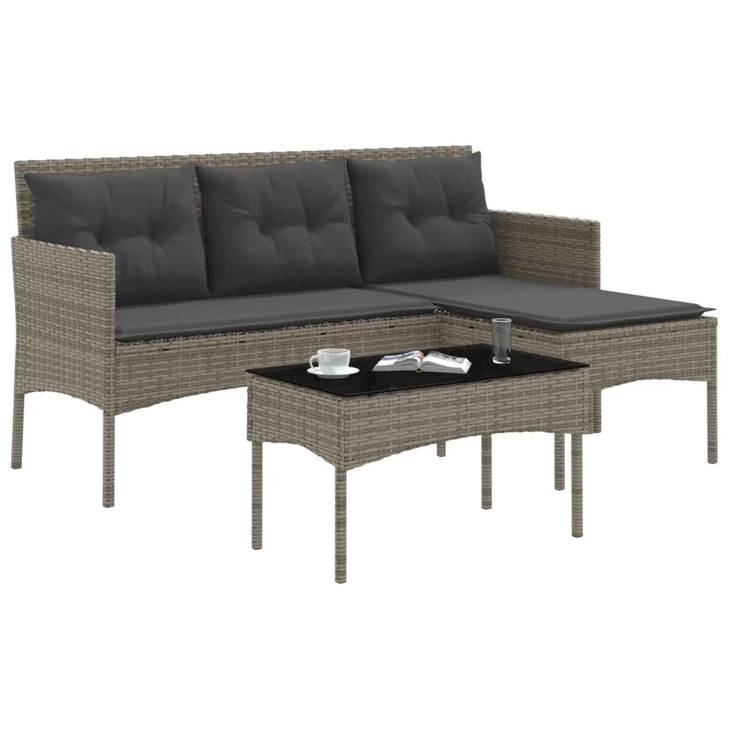 Set Divano da Giardino con cuscino 2 pcs polyrattan 4103805