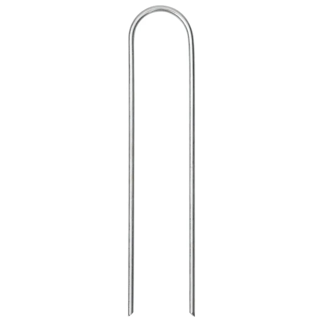 Picchetti da Terra a Forma di U 25pz 15x3,5 cm Acciaio Zincato 4009363