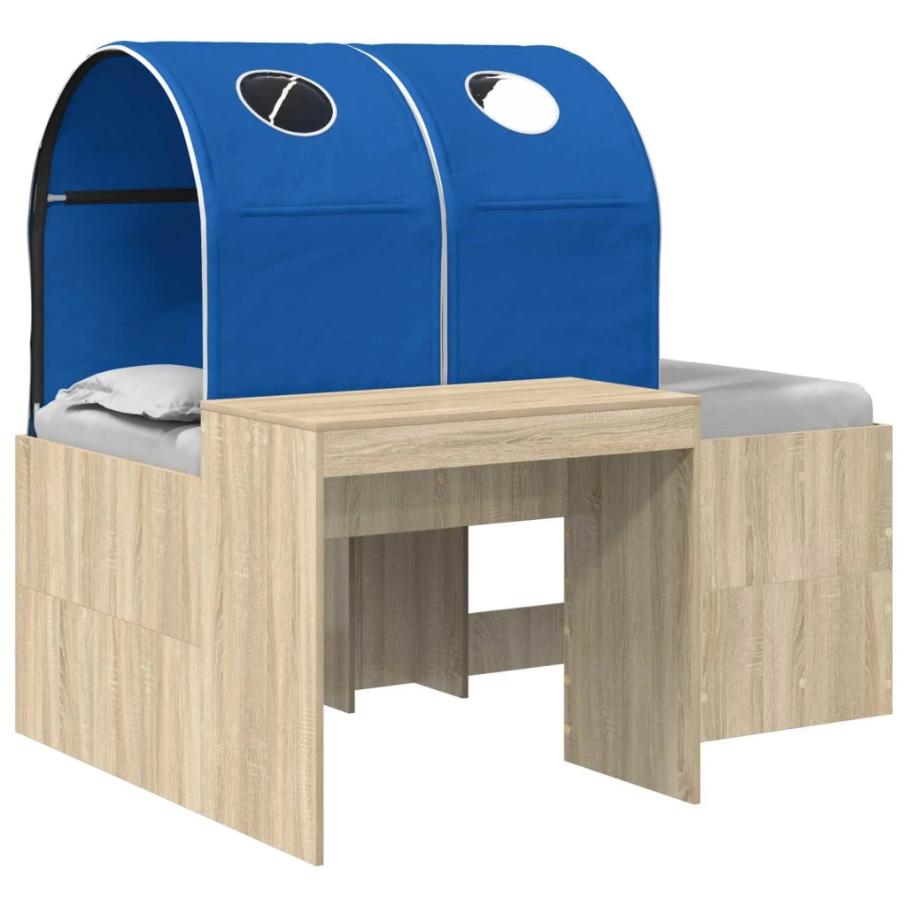 Letto con Tunnel 3 pz Rovere Artigianale e Blu 3423517