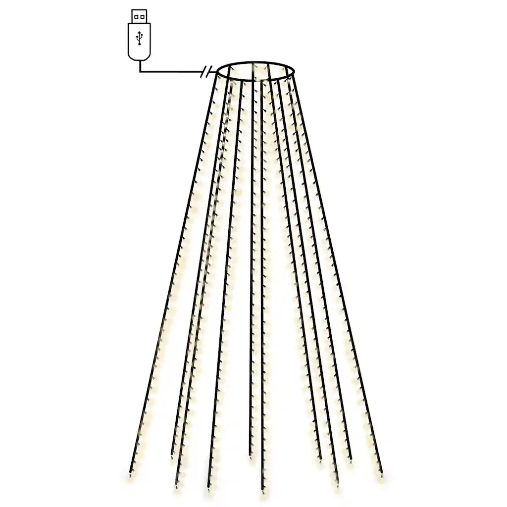 Rete di Luce per Albero di Natale 400 LED-Luci decorative natalizie Bianco Freddo 400 cm