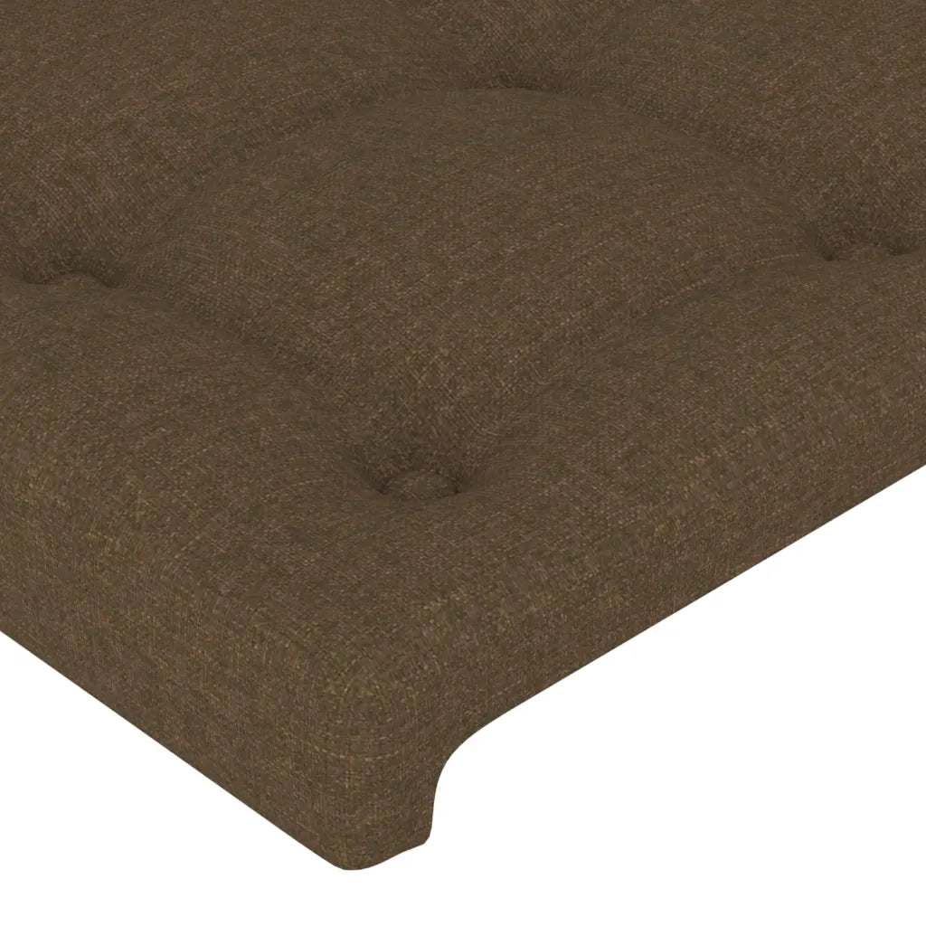 Testiera a LED Marrone Scuro 180x5x118/128 cm in Tessuto 3122875