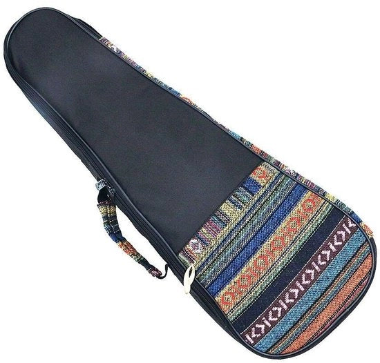 Borsa per Ukulele Stile Vintage - Portatile 21 Pollici - Zaino con Cuscino - Cinture Regolabili - Leggero - Cotone di Alta Qualità - Custodia per Ukulele