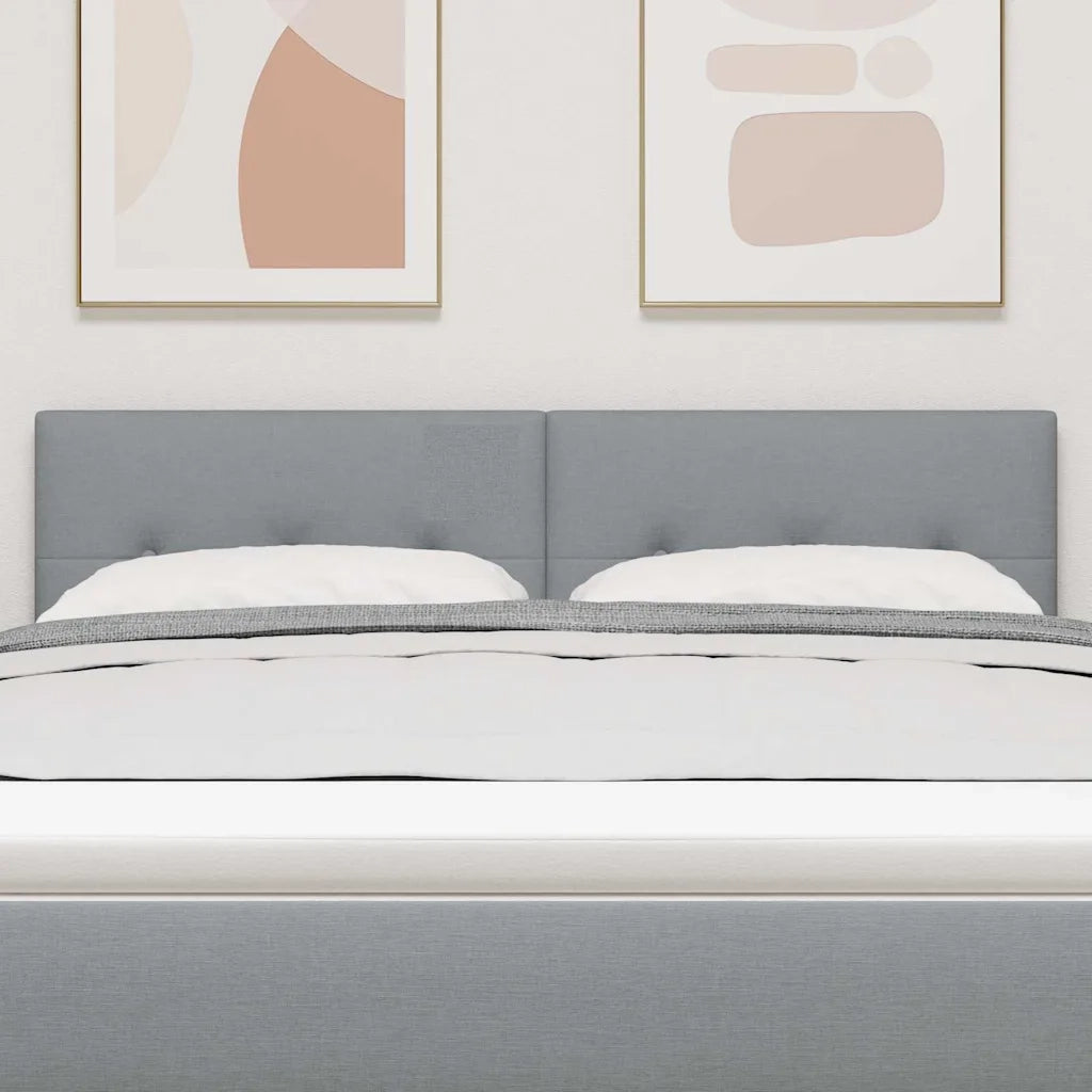 Testiera regolabile in altezza Grigio chiaro 144 cm Tessuto 42007150