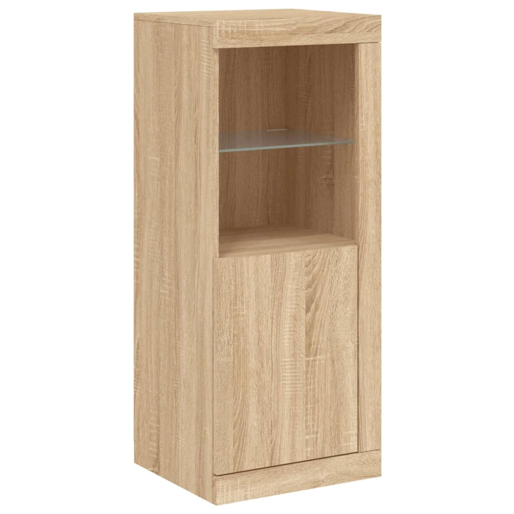 Buffet credenza cassettiera armadio mobile contenitore organizer per cucina soggiorno salotto con luci LED Sonoma 41 x 37 x 100 cm marrone 02_0029960