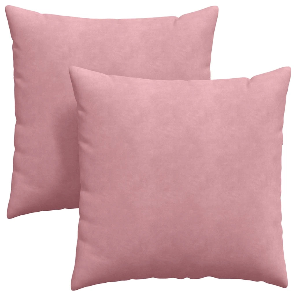 Cuscini da Divano 2 pcs Rosa 60 x 60 cm Tessuto in Cords 42014018