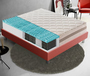 Materasso Singolo 90x190 Molle insacchettate e memory foam 9 Zone differenziate Altezza 22 cm
