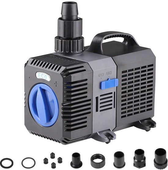 Pompa per vasca 4500 L/H - Efficace in termini di energia - Regolabile - Asceramica - Silenziosa - Trasporta residui fino a 6 mm - Pompa per acqua