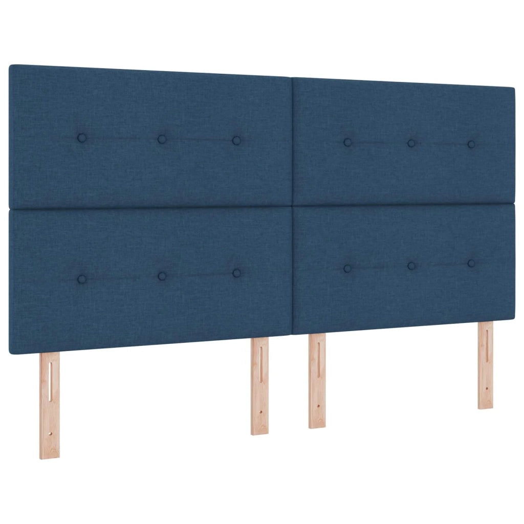 Letto box spring con materasso Blu 180 x 200 cm Tessuto 3453948