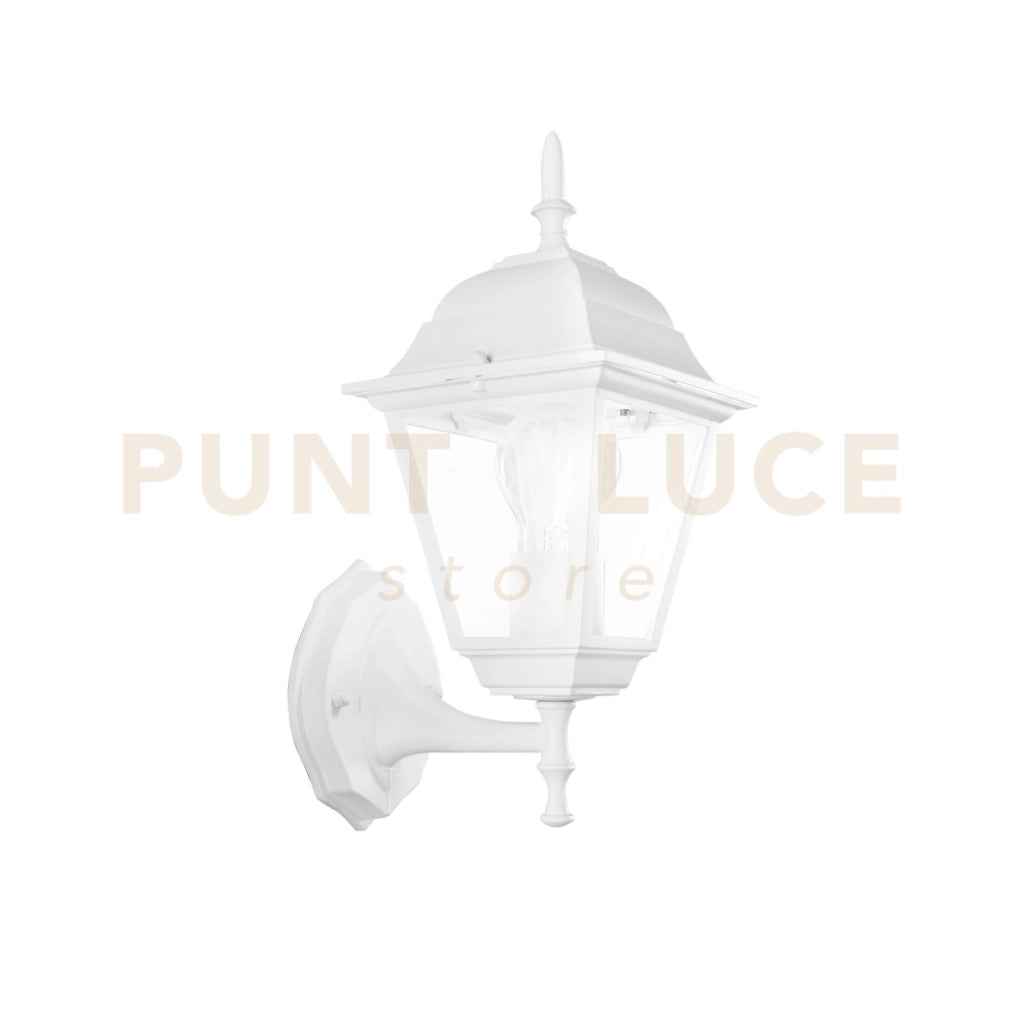APPLIQUE UP ROMA BIANCA 1 LUCE ATTACCO E27 IP44 14,6X19,5X36CM