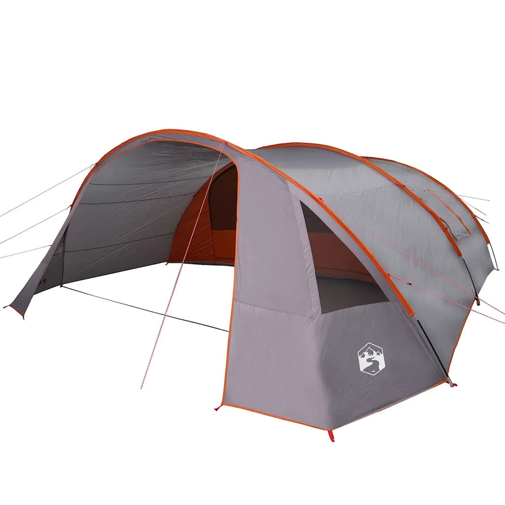 Tenda Tunnel per 6 Persone con tetto Grigio e arancione