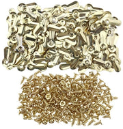 Scatola per foto con maniglie di regolazione 200 pezzi - viti di fissaggio dorati - viti - 3/4 pollici - metallo - duraturo e resistente all'ossidazione