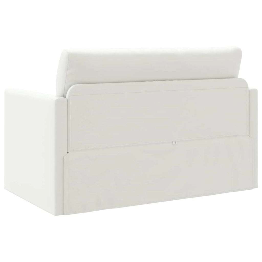 Divano letto | Sof¨¤ letto | Letto singolo Bianco 124 x 71 x 78 cm Pelle Artificiale