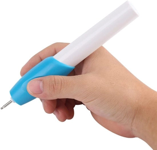 Graveerpen Mini - Macchina da Incisione Elettrica - Set di Strumenti per Incisione Legno/Metallo/Vetro - Progettata per l'Uso Personale - Compact - 17,5 cm
