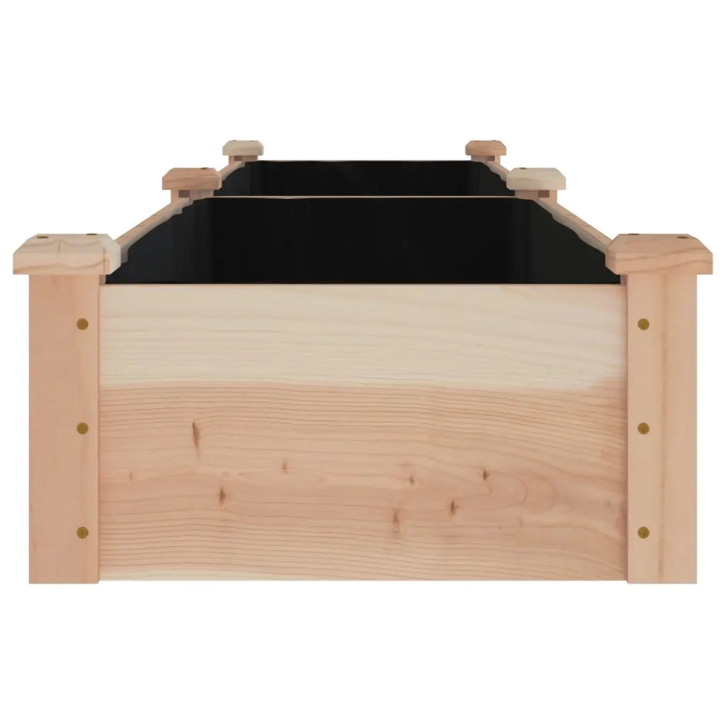 Fioriera Rialzata da Giardino-Vaso da Esterno-Fioriera Elevata Fodera 240x45x25cm Massello Abete