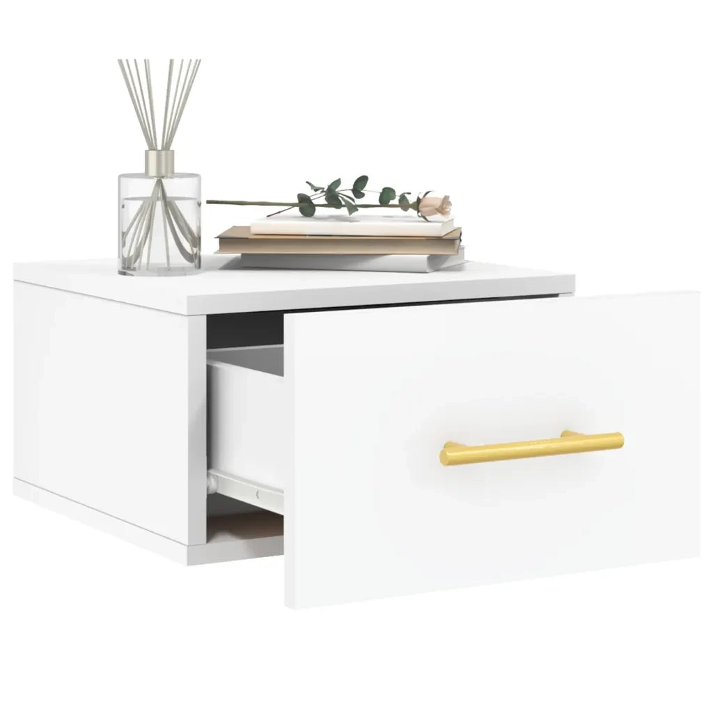 Comodini a Muro 2 pz Bianchi 35x35x20 cm 829789