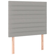 Testiera | Testata Grigio Chiaro 90x5x118/128 cm Tessuto