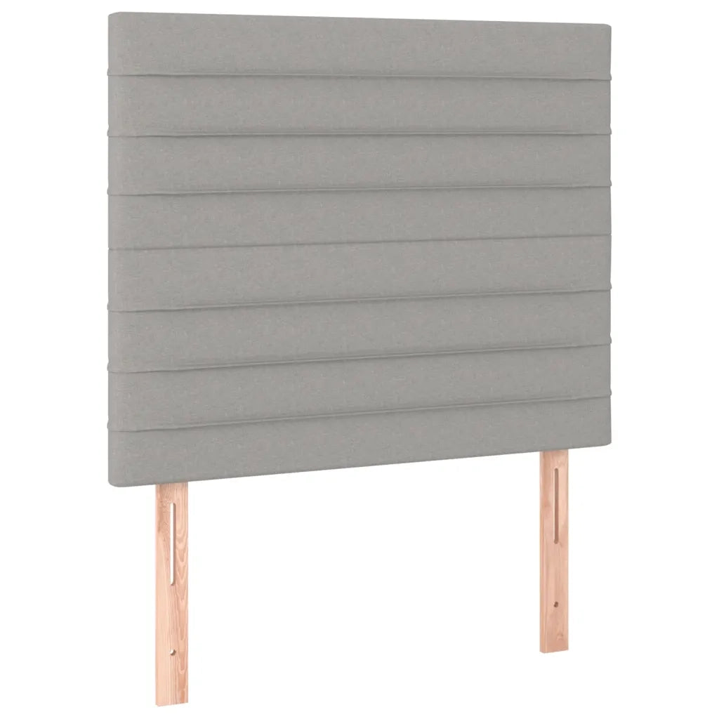 Testiera | Testata Grigio Chiaro 90x5x118/128 cm Tessuto