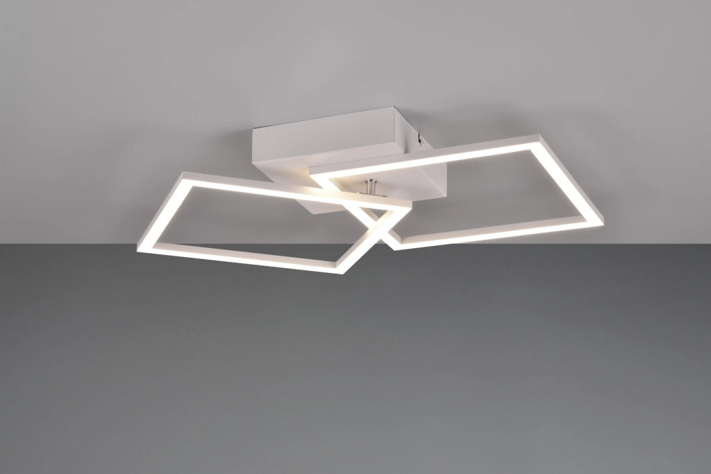 Plafoniera LED Trail moderna quadrati bianca 20W 4000K