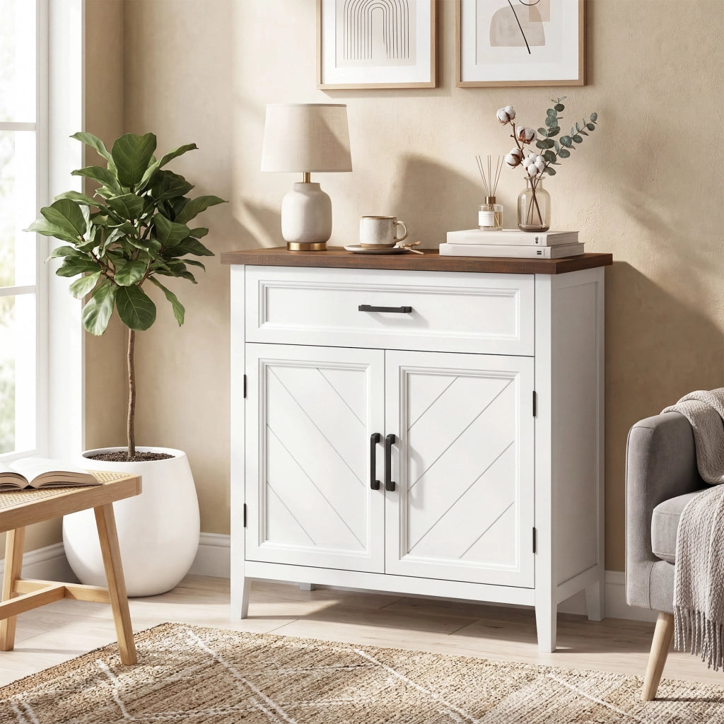 Credenza ¨C zephmum ¨C Rustico con Ripiano Regolabile, 2 Ante