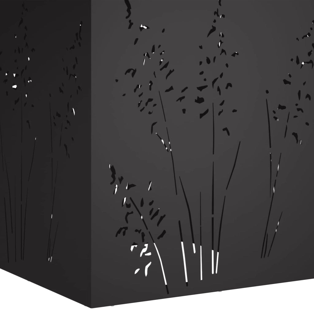 Vaso da giardino 2 pz Nero 50 x 50 x 75 cm 8005765