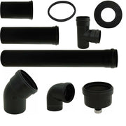 Tubi acciaio al carbonio Pellet diametro 100 mm 25 50 100 curva 45 90 T rosone TUBO 50 CM 100 MM