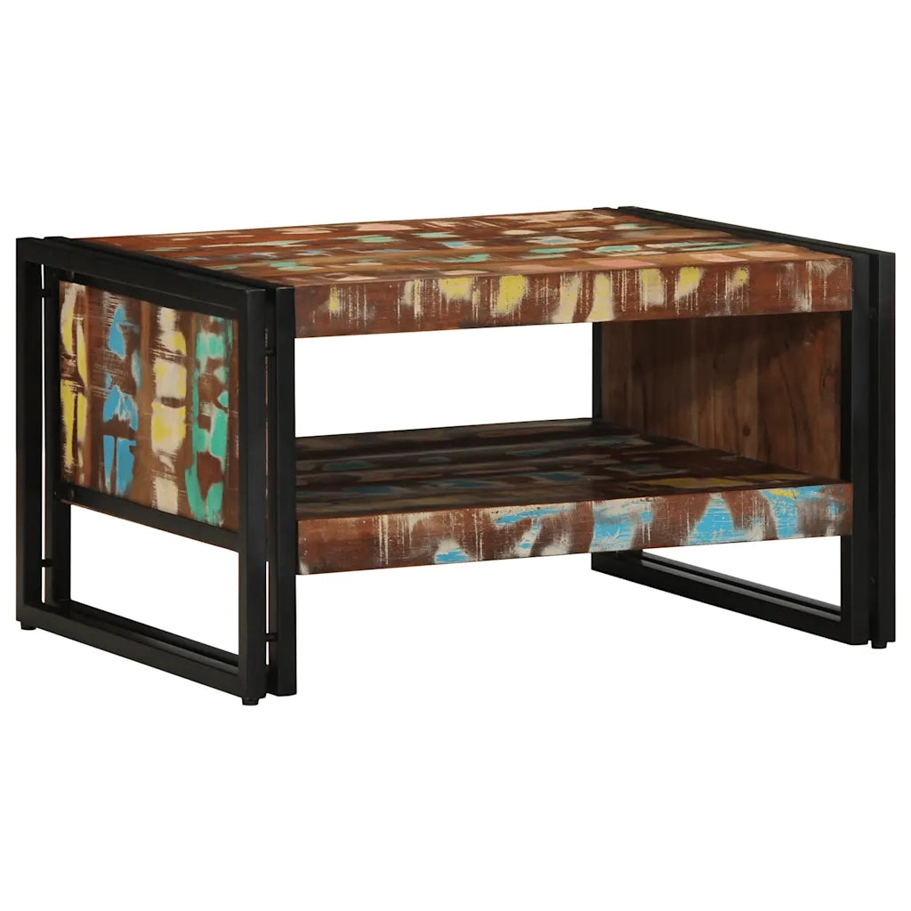 Tavolino salotto | Tavolino da caff¨¨ | Tavolino da Soggiorno Multicolore 70x50x38cm Legno Massello Recupero